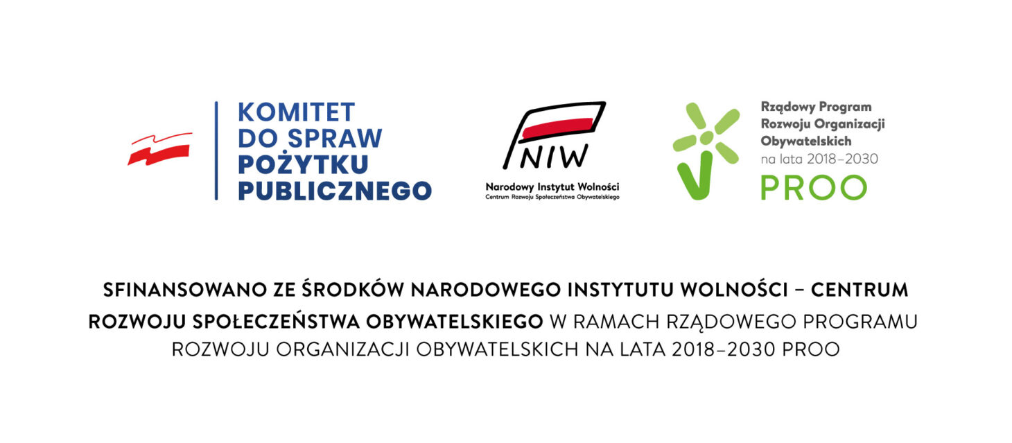 logotyp komisji do spraw pożytku publicznego narodowego instytutu wolności rządowego programu rozwoju organizacji obywatelskich PROO