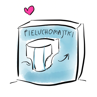 Pieluchomajtki Abena XS
