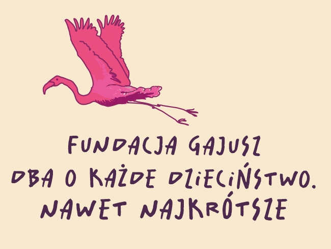 Baner z flamingiem 