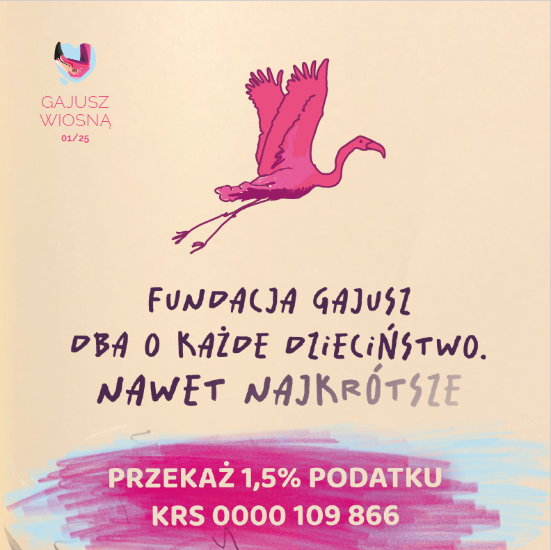 okładka kwartalnika wiosennego 2025 Fundacji Gajusz